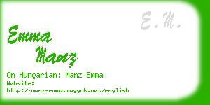 emma manz business card